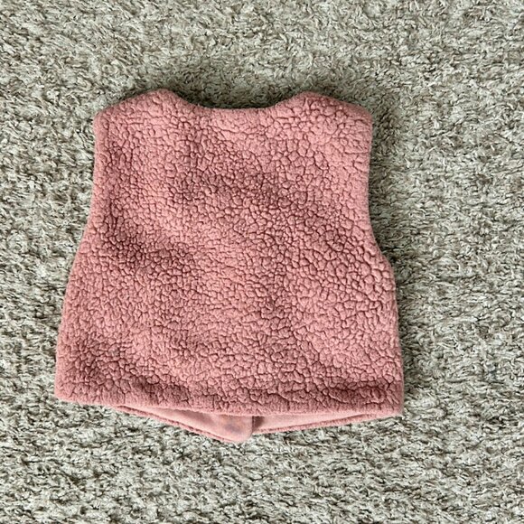 Nicole Miller Sweet Floral Long Sleeve Tee w Matching Fuzzy Pink Vest I Size 18M - Picture 10 of 11